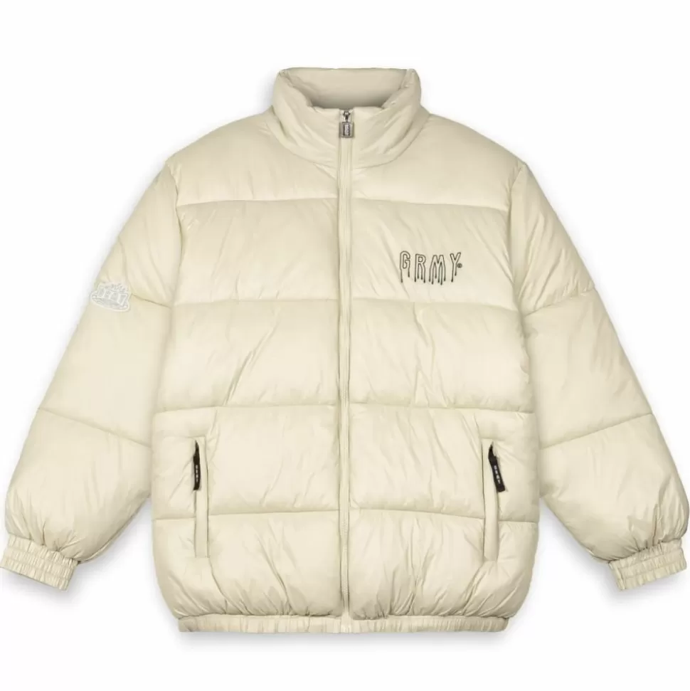 Recycled*Grimey Abrigo Back At You Puffer - Cream - Fw23