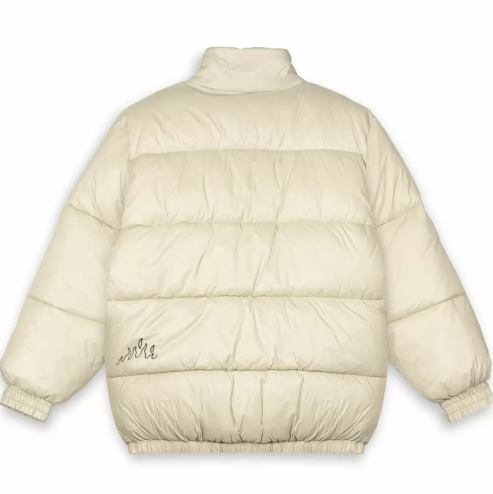 Recycled*Grimey Abrigo Back At You Puffer - Cream - Fw23