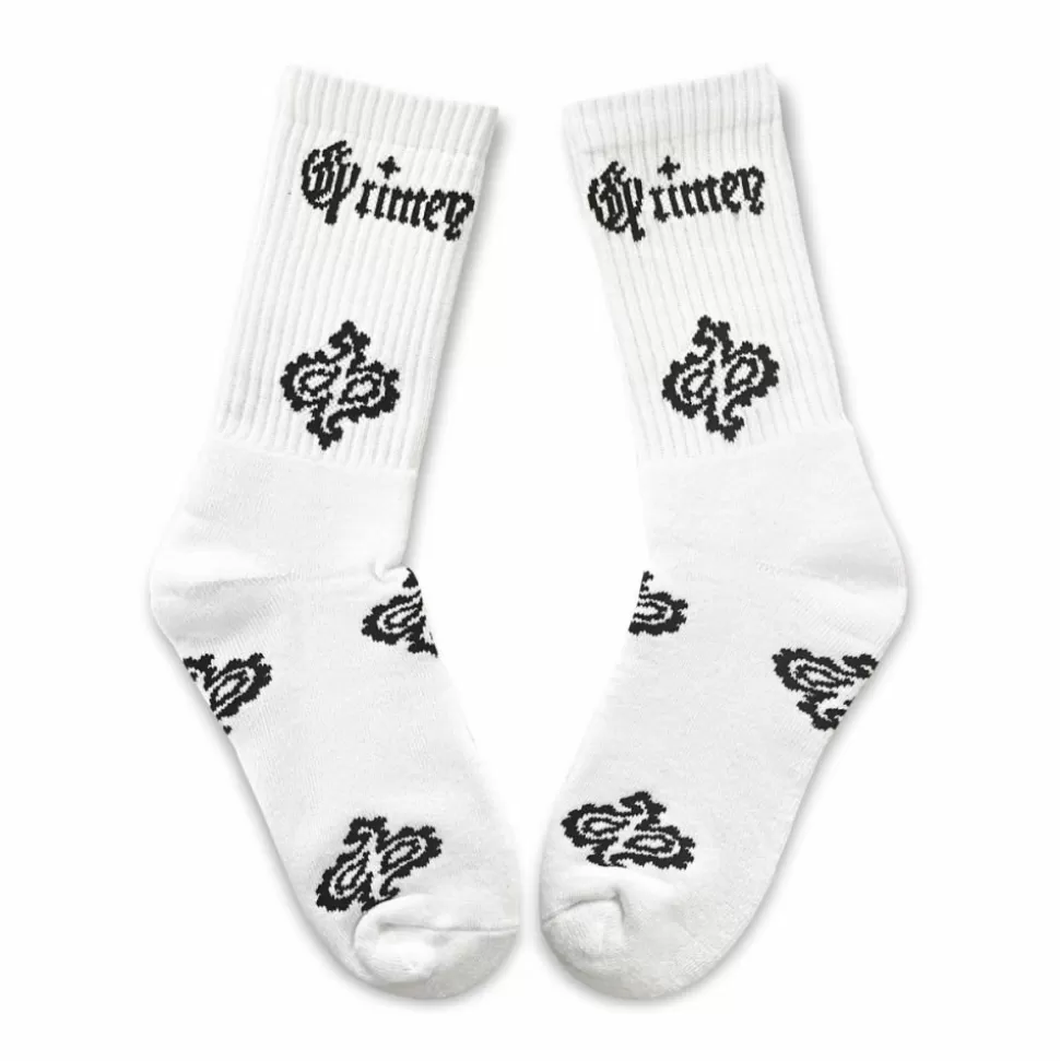 Socks*Grimey Calcetines Causing Panic Los Nite - White - Ss24