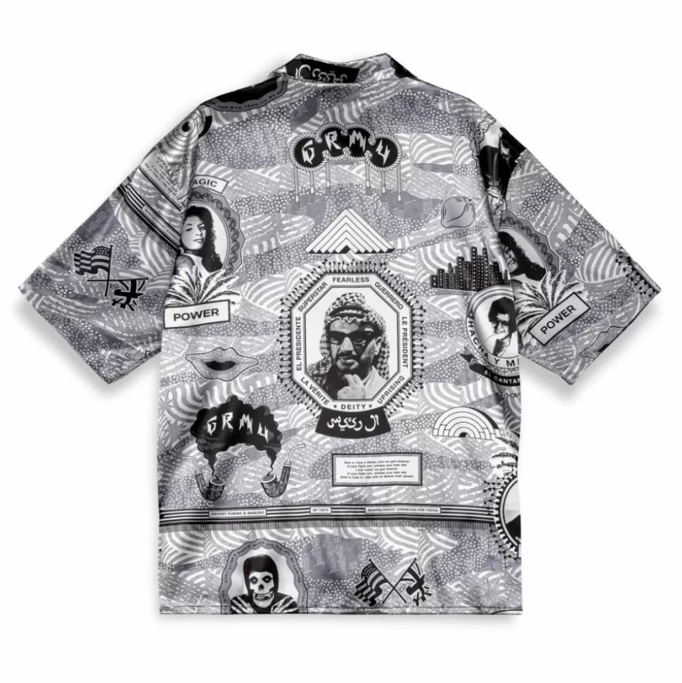 Ss24*Grimey Camisa Supastar Satin - Black - Ss24