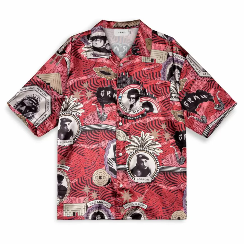 Shirts*Grimey Camisa Supastar Satin - Red - Ss24