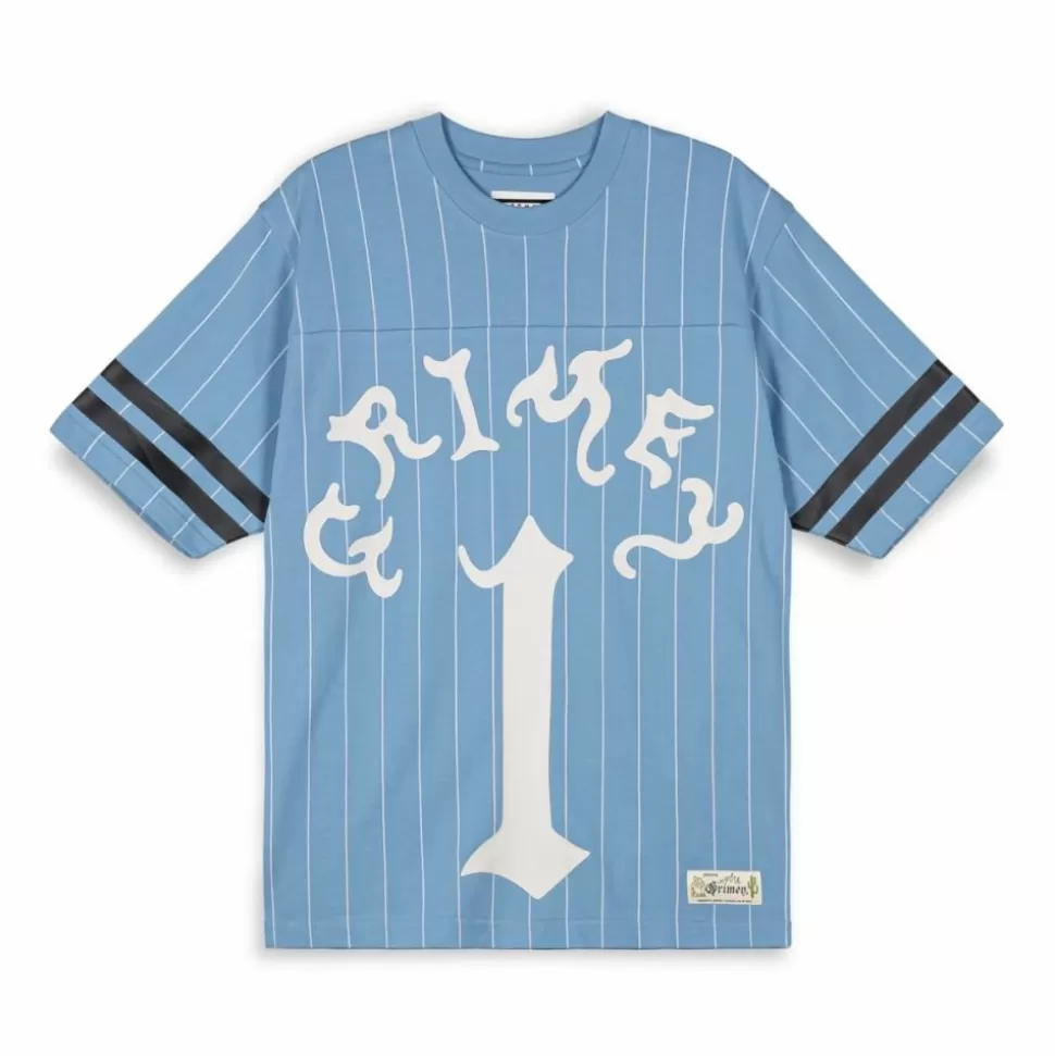 Ss24*Grimey Camiseta De Football Causing Panic Heavyweight - Blue - Ss24