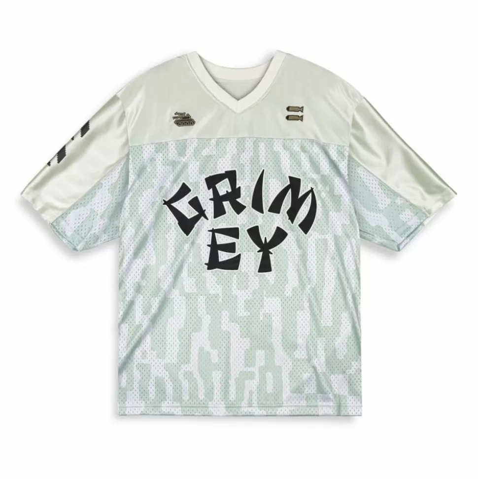 Ss24*Grimey Camiseta De Football Lucky Dragon Mesh - White - Ss24