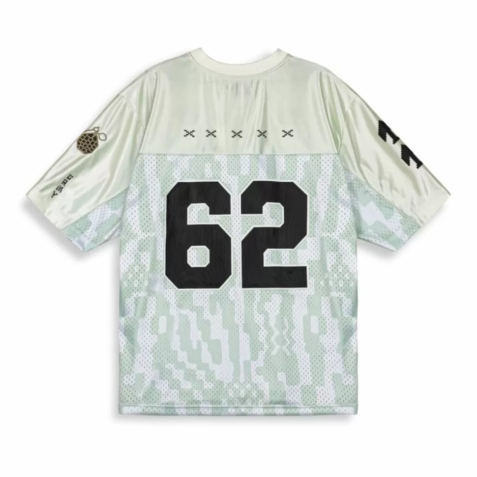 Ss24*Grimey Camiseta De Football Lucky Dragon Mesh - White - Ss24