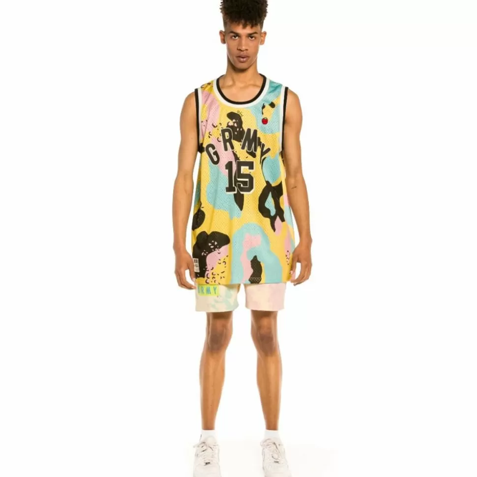 Tees*Grimey Camiseta De Tirantes Mesh "Trespass" All Over Print - Camo - Summer 22