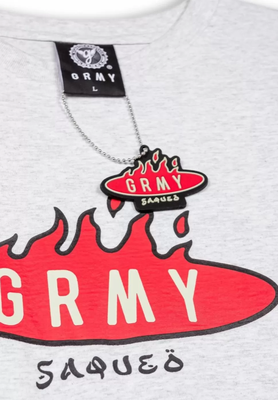 Tees*Grimey Camiseta Burn In Flames Regular - Sport Grey - Ss24