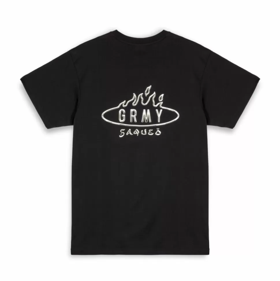 Organic*Grimey Camiseta Burn In Flames The Anvil - Black - Ss24