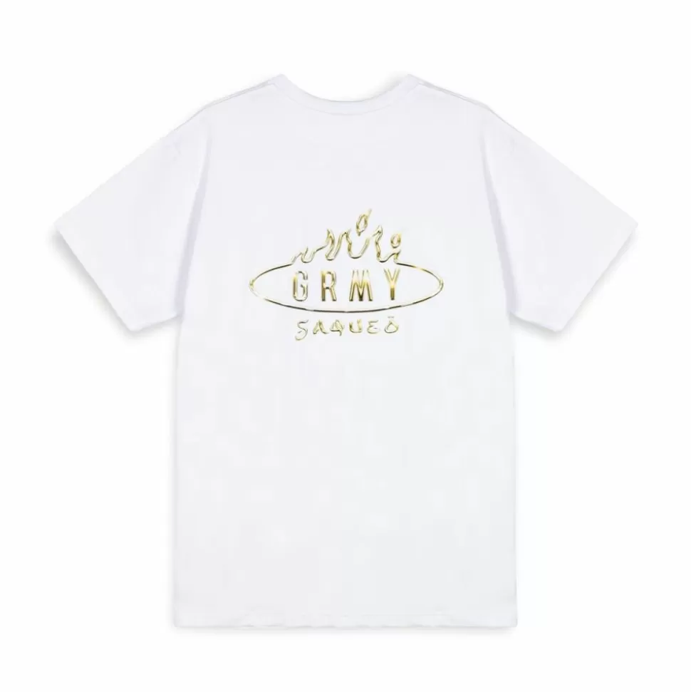 Organic*Grimey Camiseta Burn In Flames The Anvil - White - Ss24