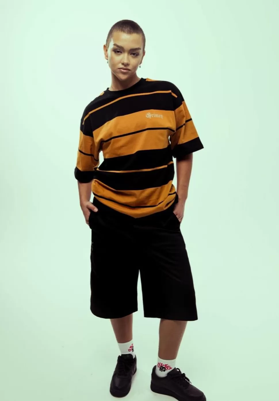 Ss24*Grimey Camiseta Causing Panic Oversized - Orange - Ss24