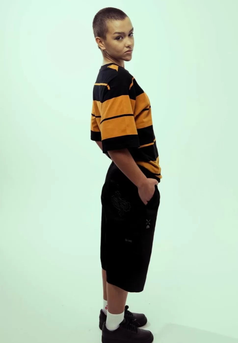 Ss24*Grimey Camiseta Causing Panic Oversized - Orange - Ss24