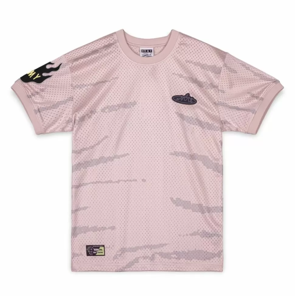 Tees*Grimey Camiseta Cloven Tongues All Over Print Mesh - Cream - Summer 23