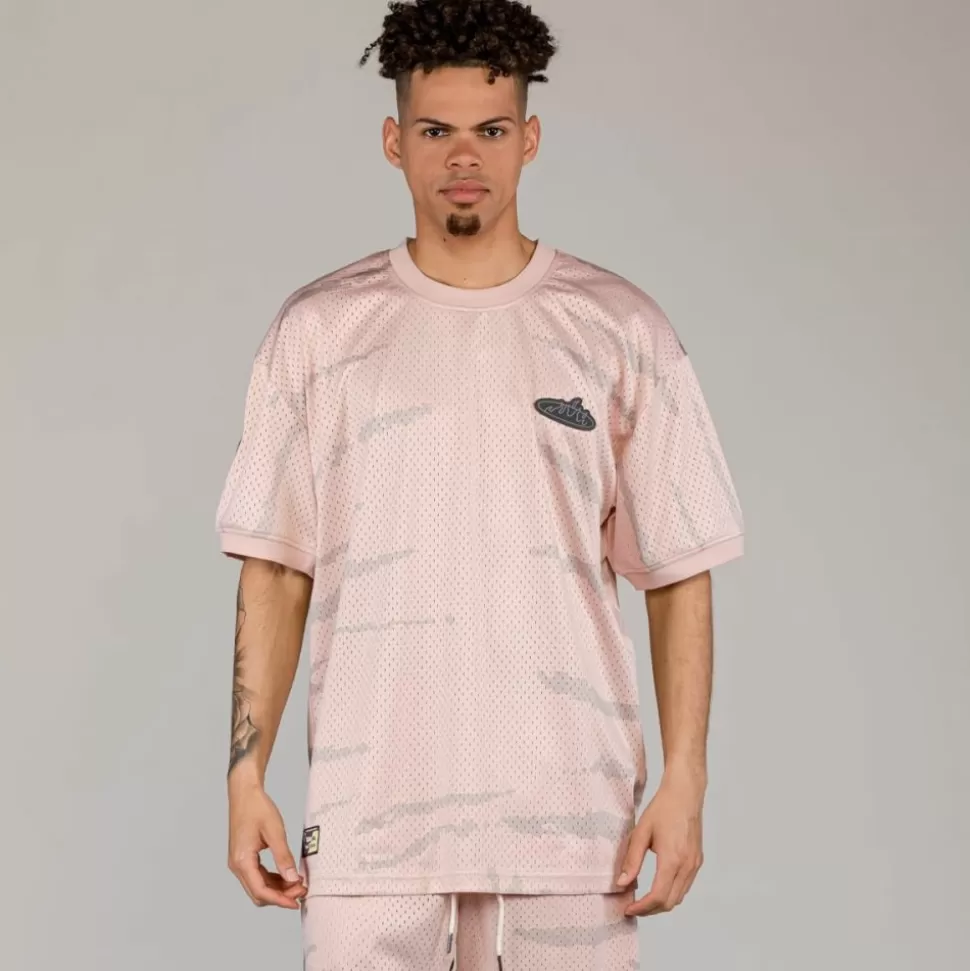Tees*Grimey Camiseta Cloven Tongues All Over Print Mesh - Cream - Summer 23