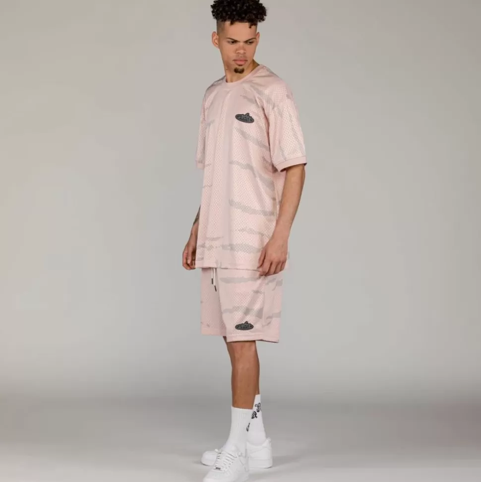 Tees*Grimey Camiseta Cloven Tongues All Over Print Mesh - Cream - Summer 23