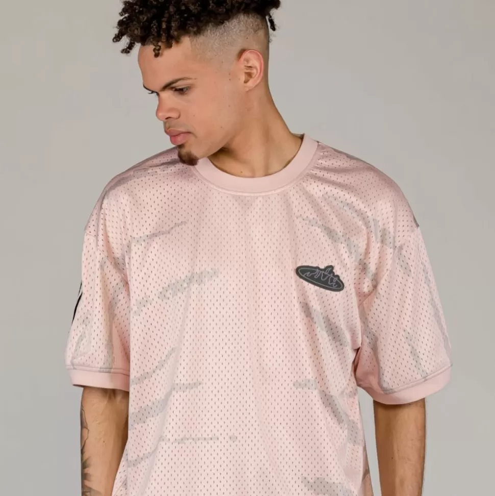 Tees*Grimey Camiseta Cloven Tongues All Over Print Mesh - Cream - Summer 23