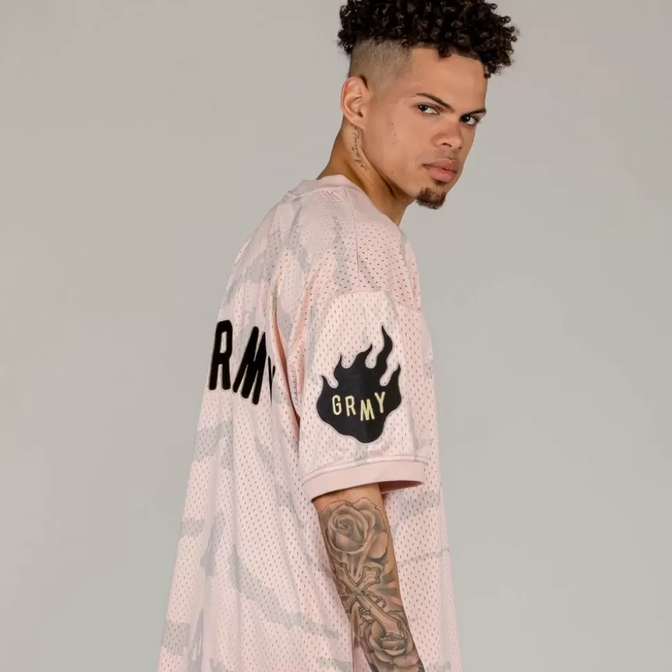 Tees*Grimey Camiseta Cloven Tongues All Over Print Mesh - Cream - Summer 23