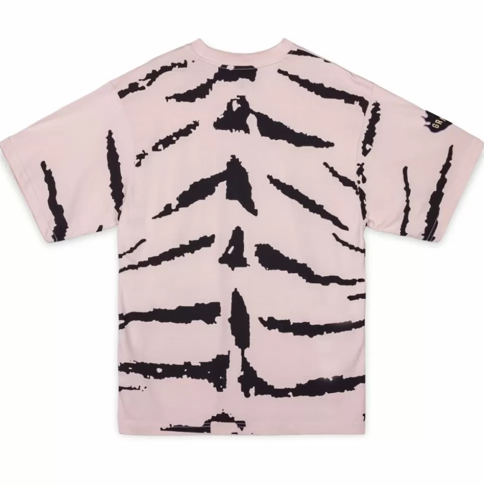 Tees*Grimey Camiseta Cloven Tongues All Over Print Oversized - Cream - Summer 23