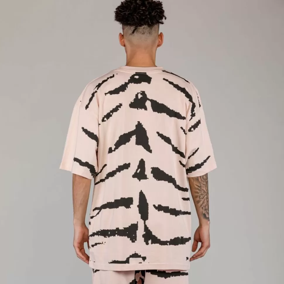 Tees*Grimey Camiseta Cloven Tongues All Over Print Oversized - Cream - Summer 23