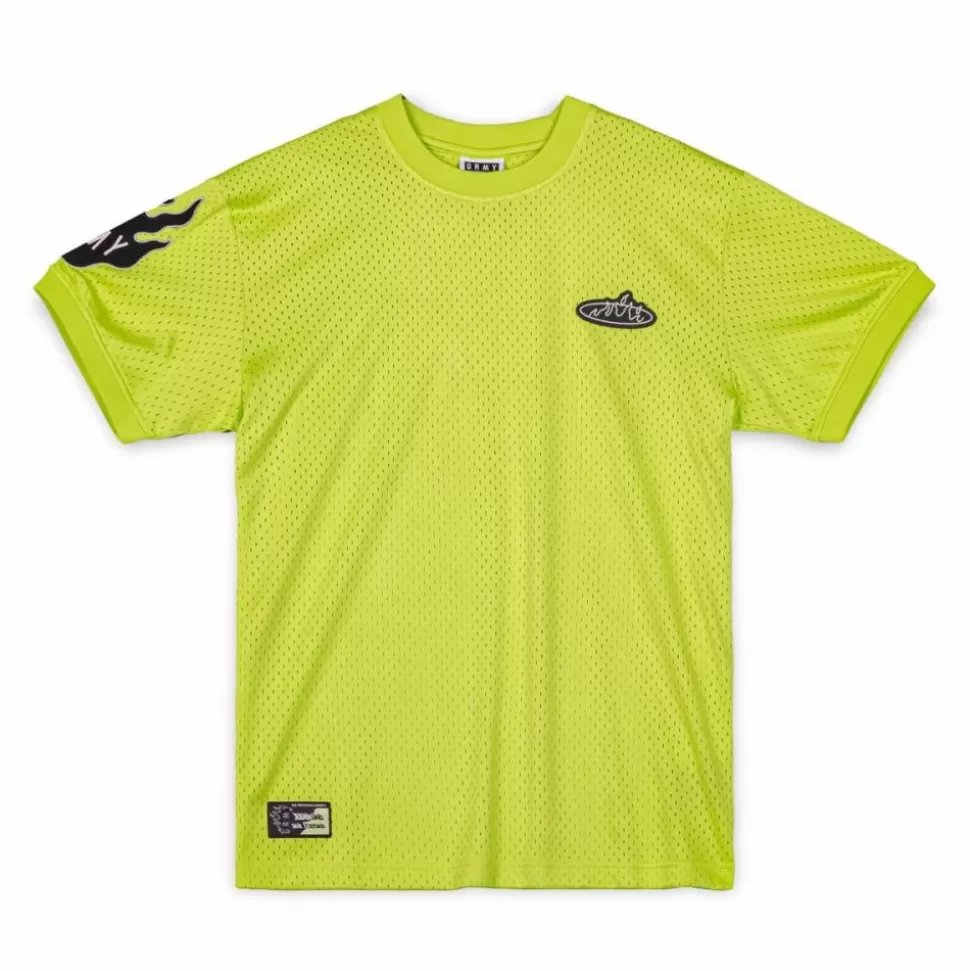 Tees*Grimey Camiseta Cloven Tongues Mesh - Fluor Lime - Summer 23