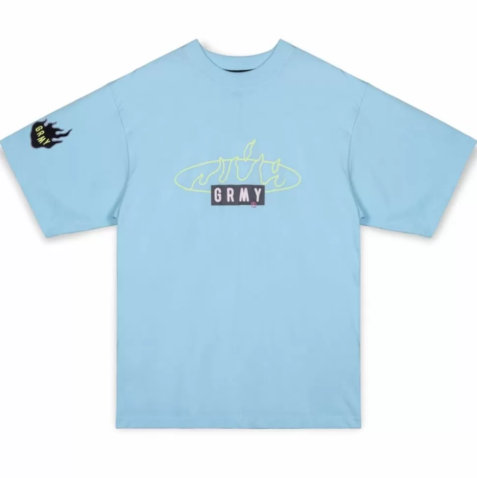 Organic*Grimey Camiseta Cloven Tongues Oversized - Blue - Summer 23