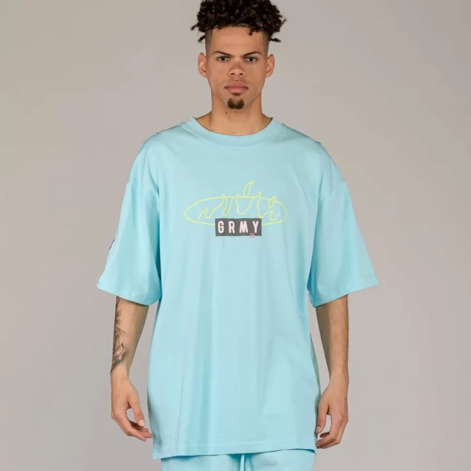 Organic*Grimey Camiseta Cloven Tongues Oversized - Blue - Summer 23
