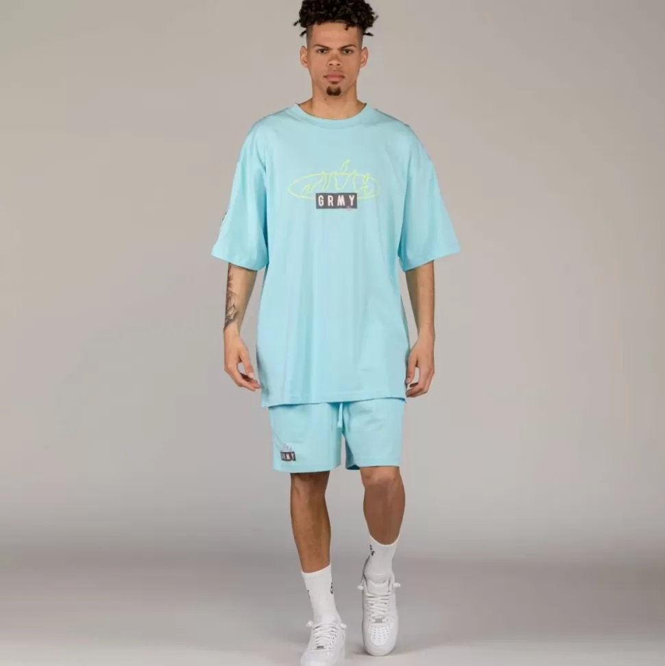 Organic*Grimey Camiseta Cloven Tongues Oversized - Blue - Summer 23