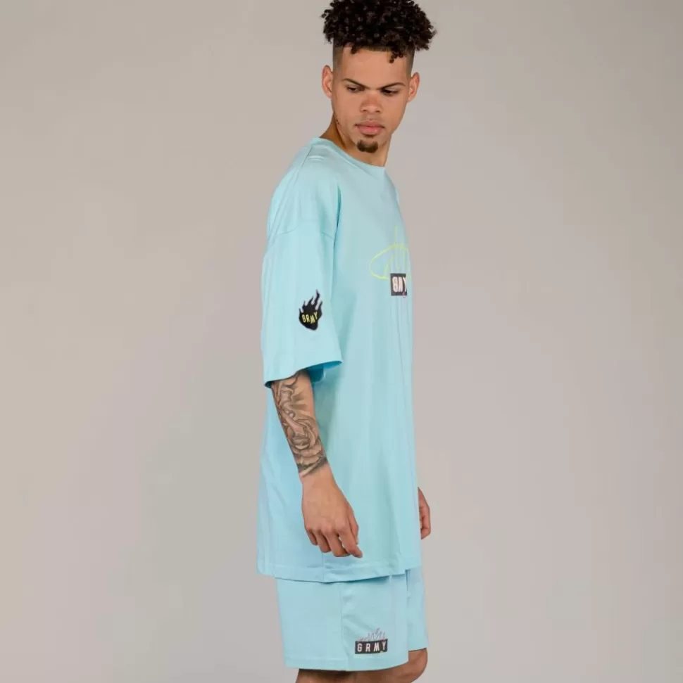 Organic*Grimey Camiseta Cloven Tongues Oversized - Blue - Summer 23