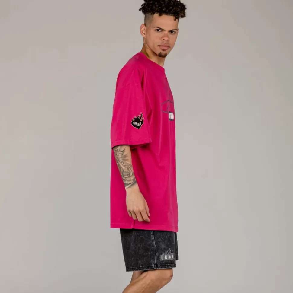 Organic*Grimey Camiseta Cloven Tongues Oversized - Red - Summer 23