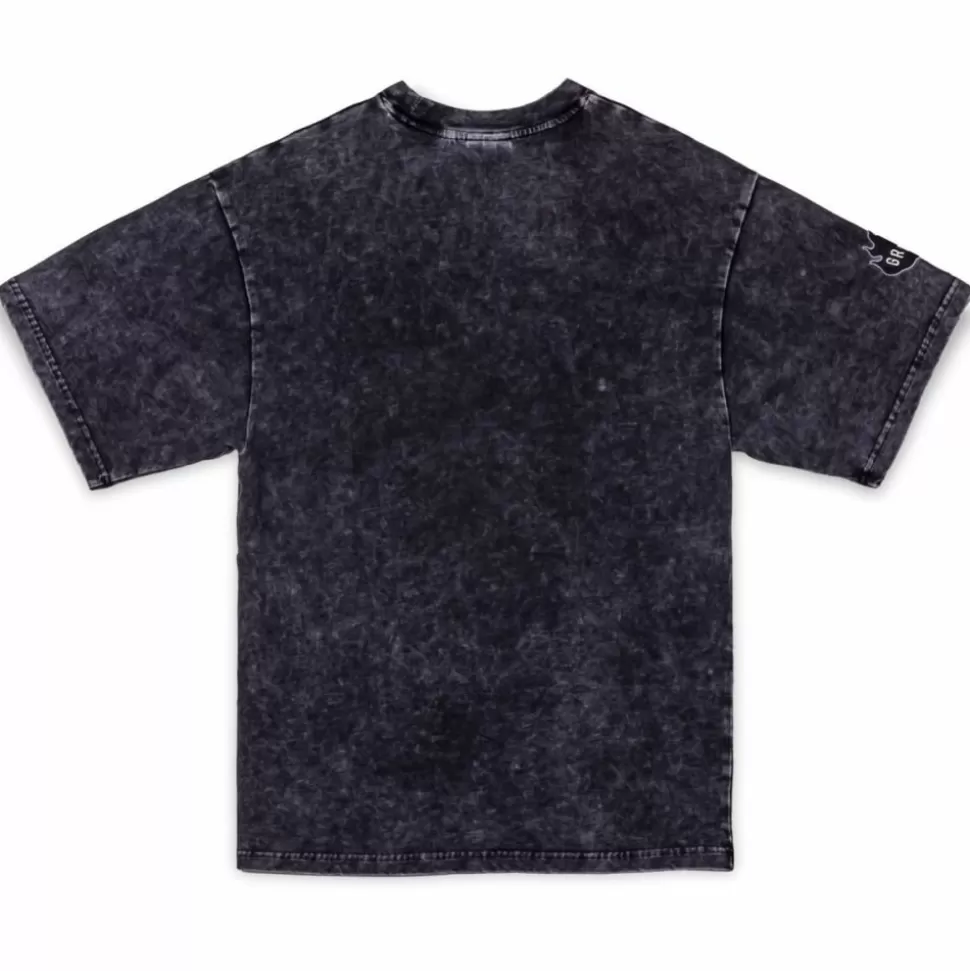 Tees*Grimey Camiseta Cloven Tongues Stone Washed Oversized - Washed Black - Summer 23