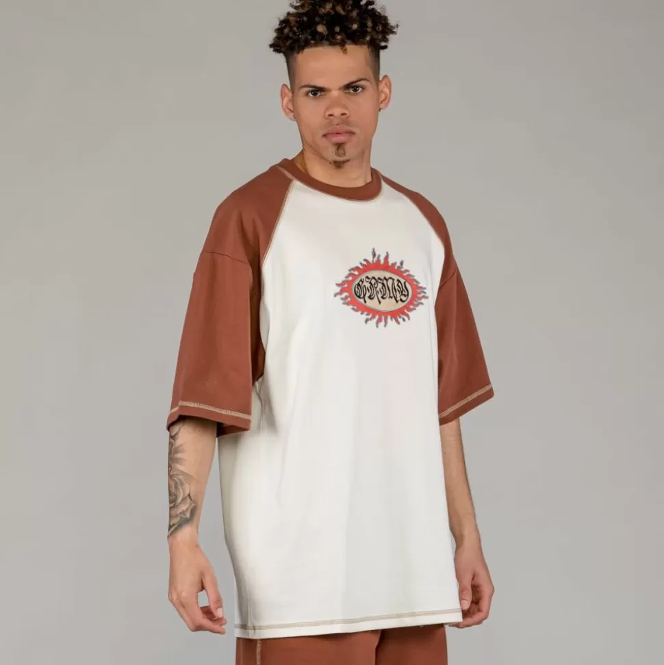Organic*Grimey Camiseta Fire Route Bicolor - White - Spring 23