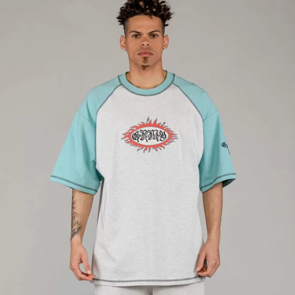 Tees*Grimey Camiseta Fire Route Bicolor Oversized - Blue - Spring 23