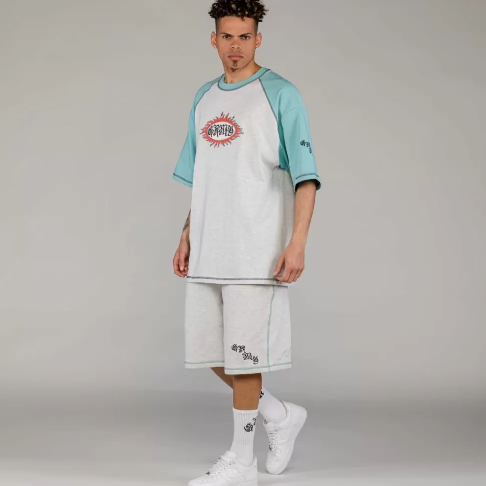 Tees*Grimey Camiseta Fire Route Bicolor Oversized - Blue - Spring 23