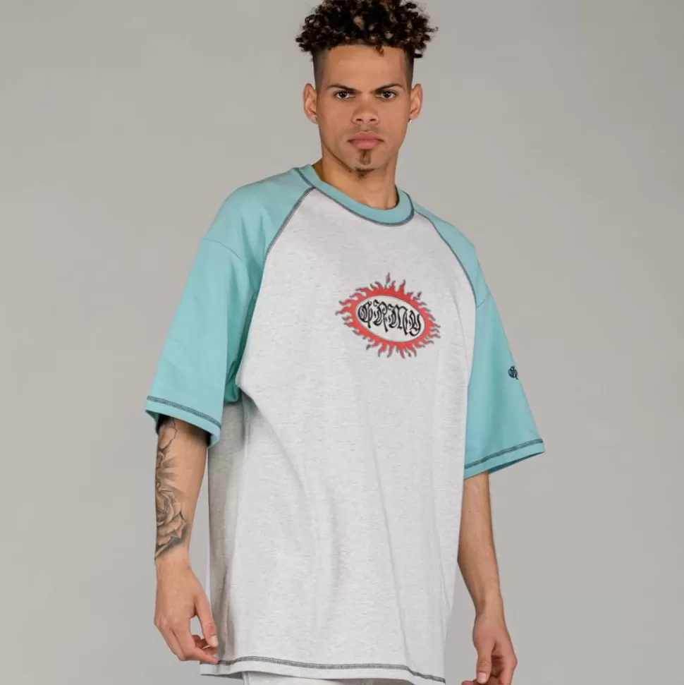 Tees*Grimey Camiseta Fire Route Bicolor Oversized - Blue - Spring 23