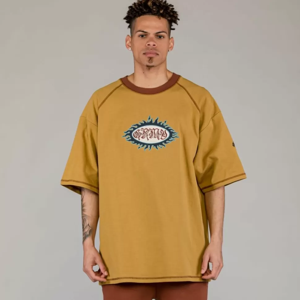 Tees*Grimey Camiseta Fire Route Oversized - Brown - Spring 23