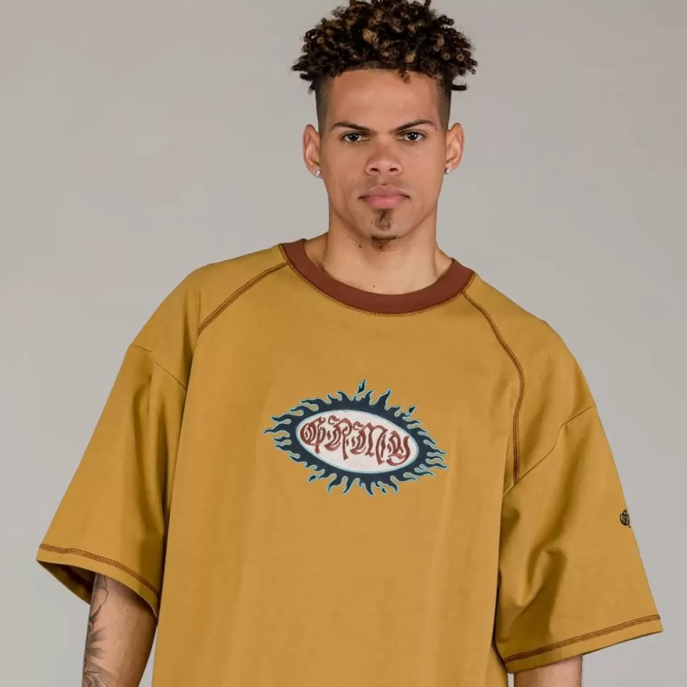 Tees*Grimey Camiseta Fire Route Oversized - Brown - Spring 23