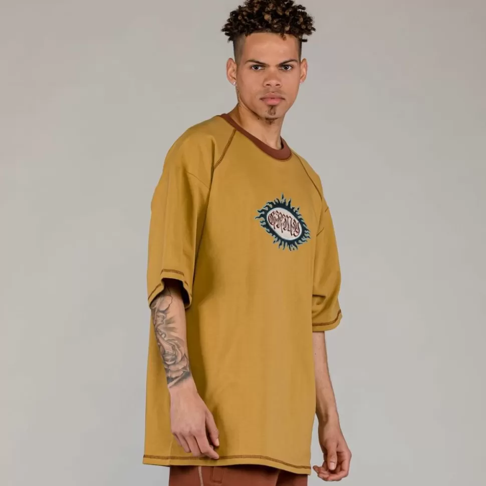 Tees*Grimey Camiseta Fire Route Oversized - Brown - Spring 23