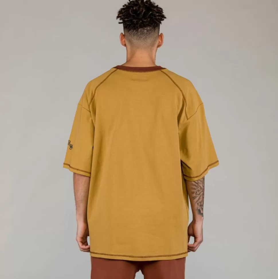 Tees*Grimey Camiseta Fire Route Oversized - Brown - Spring 23