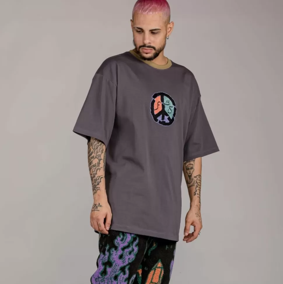 Tees*Grimey Camiseta "Lost Boys" Tie & Dye Heavyweight - Anthracite - Winter 22