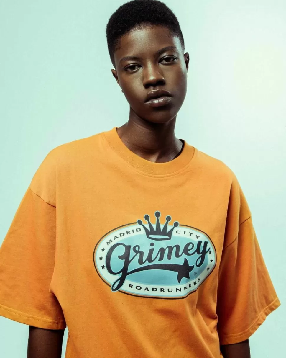 Organic*Grimey Camiseta Madrid Oversized Heavyweight - Orange - Fw23