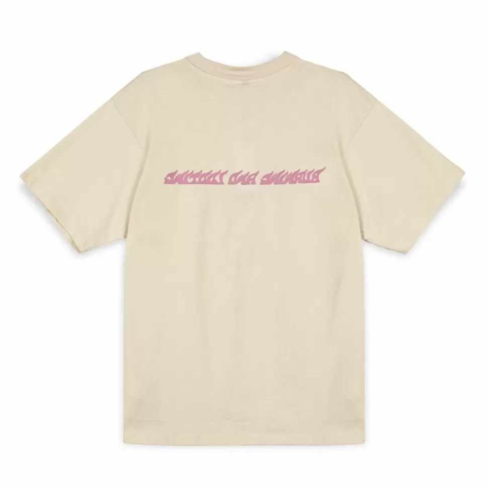 Organic*Grimey Camiseta Melted Stone Oversized - Cream - Fw23