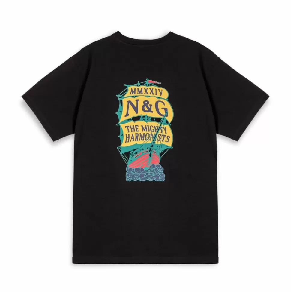 Ss24*Grimey Camiseta Mighty Harmonist Nautica X Grmy - Black - Ss24