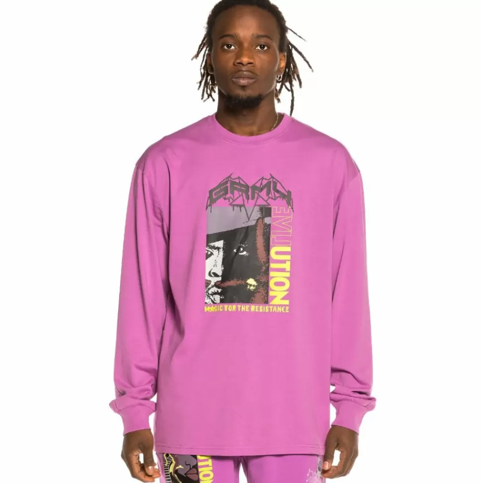 Tees*Grimey Camiseta Manga Larga "Liveution Magic 4 Resistance" Ls - Purple - Spring 21