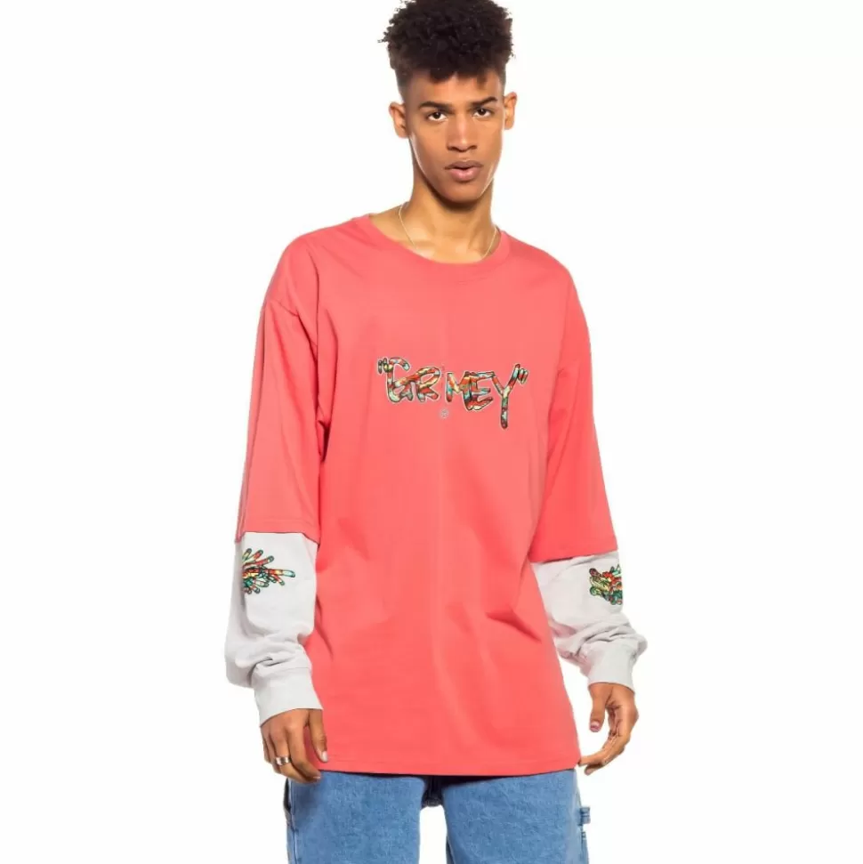 Tees*Grimey Camiseta Manga Larga Nine Winds Ls - Coral- Spring 22