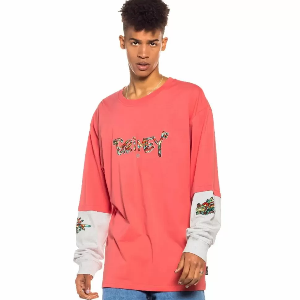 Tees*Grimey Camiseta Manga Larga Nine Winds Ls - Coral- Spring 22