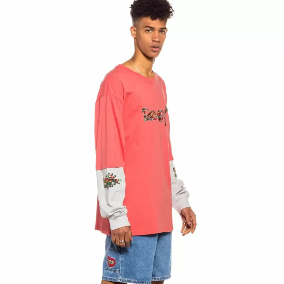Tees*Grimey Camiseta Manga Larga Nine Winds Ls - Coral- Spring 22