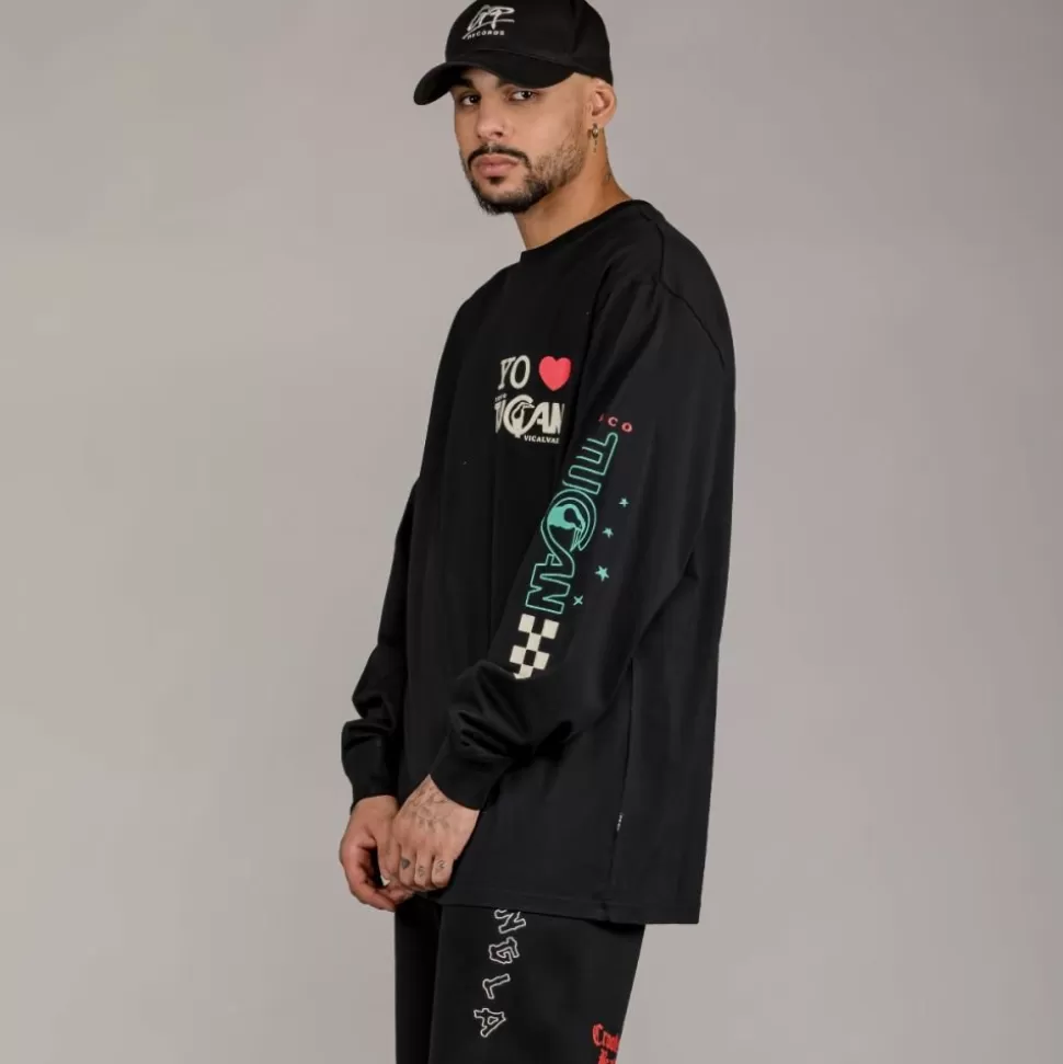 Tees*Grimey Camiseta Manga Larga "Pasion Gamberra (Gp X Grmy)" - Black - Fall 22