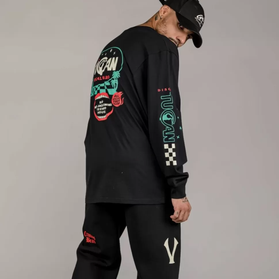 Tees*Grimey Camiseta Manga Larga "Pasion Gamberra (Gp X Grmy)" - Black - Fall 22