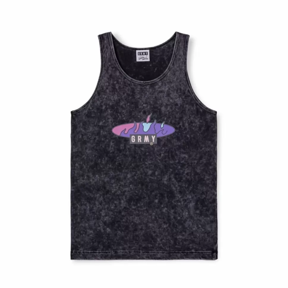 Tees*Grimey Camiseta Tirantes Cloven Tongues Stone - Washed Black - Summer 23