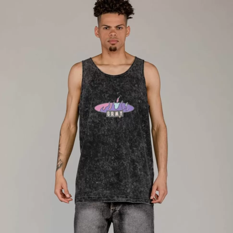 Tees*Grimey Camiseta Tirantes Cloven Tongues Stone - Washed Black - Summer 23