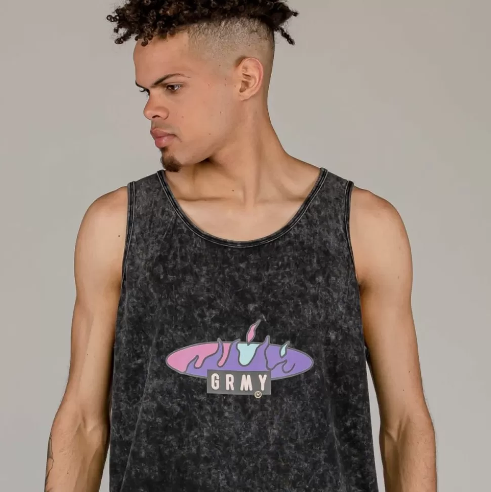 Tees*Grimey Camiseta Tirantes Cloven Tongues Stone - Washed Black - Summer 23