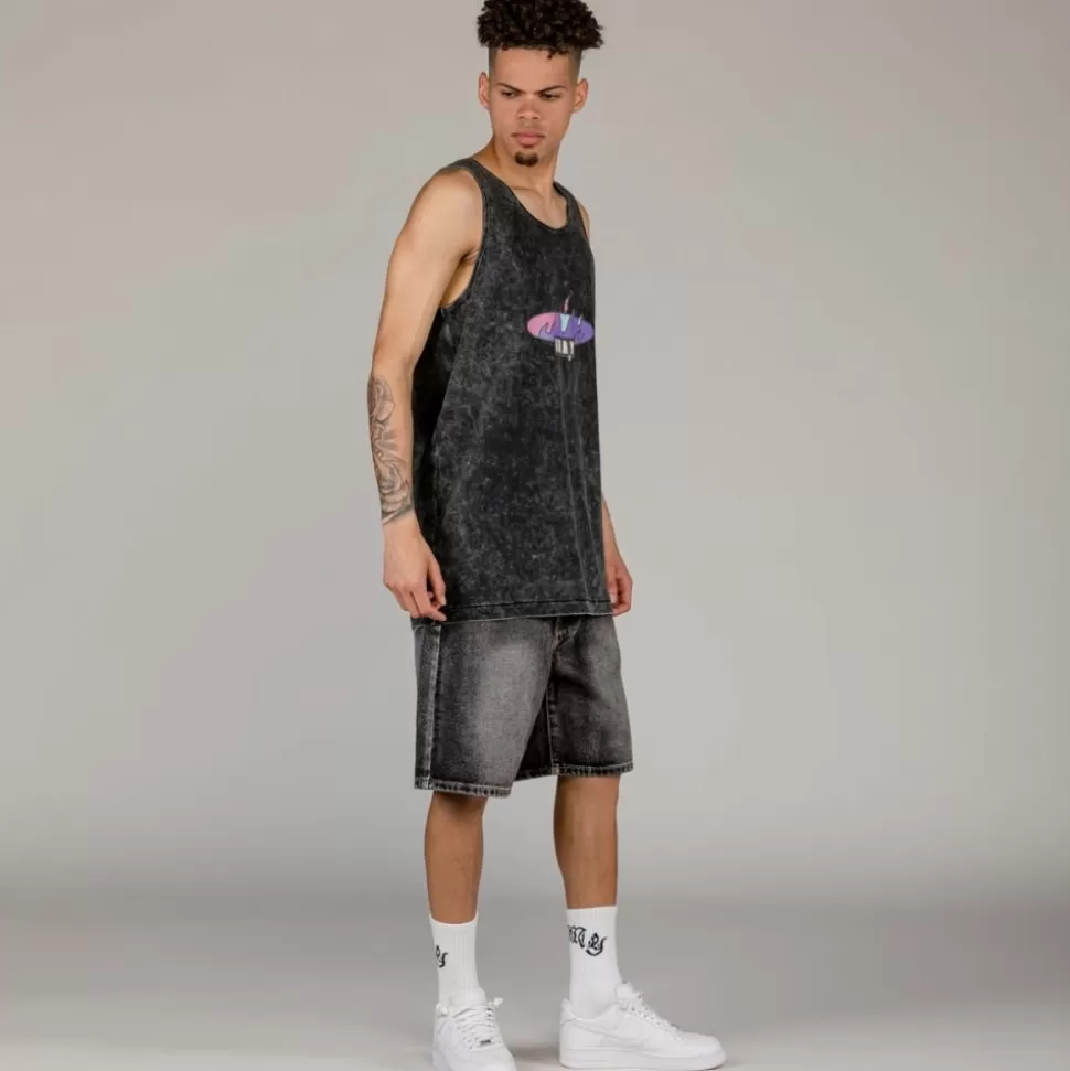 Tees*Grimey Camiseta Tirantes Cloven Tongues Stone - Washed Black - Summer 23